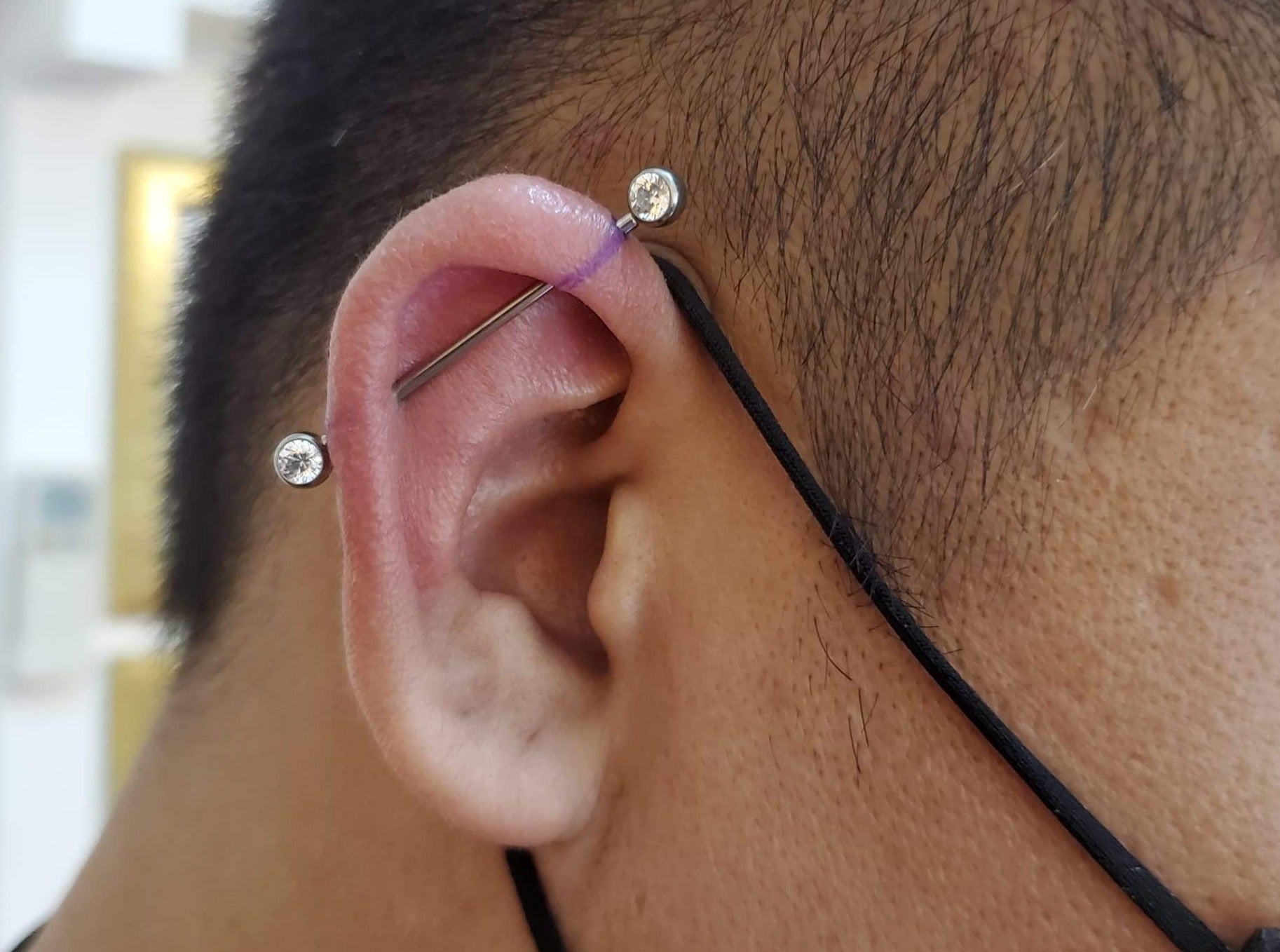 Industrial Lobe Piercing Industrial Ear Piercing Reputable Lulu