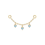 Modern Mood Chain with Dripping Round Colored Stones
