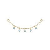 Modern Mood Chain with Dripping Round Colored Stones