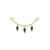 Modern Mood Chain with 3 Dripping Kite Gemstones