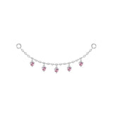 Modern Mood Chain with Dripping Round Colored Stones