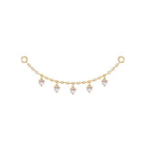 Modern Mood Chain with Dripping Round Colored Stones