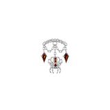 Modern Mood Bar End - Spider with Kite Gemstones