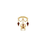 Modern Mood Bar End - Spider with Kite Gemstones