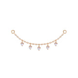 Modern Mood Chain with Dripping Round Colored Stones