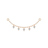 Modern Mood Chain with Dripping Round Colored Stones