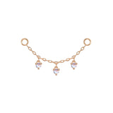 Modern Mood Chain with Dripping Round Colored Stones