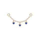 Modern Mood Chain with Dripping Round Colored Stones