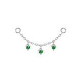 Modern Mood Chain with Dripping Round Colored Stones