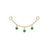 Modern Mood Chain with Dripping Round Colored Stones