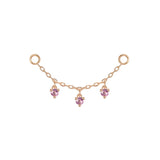 Modern Mood Chain with Dripping Round Colored Stones