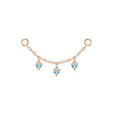 Modern Mood Chain with Dripping Round Colored Stones