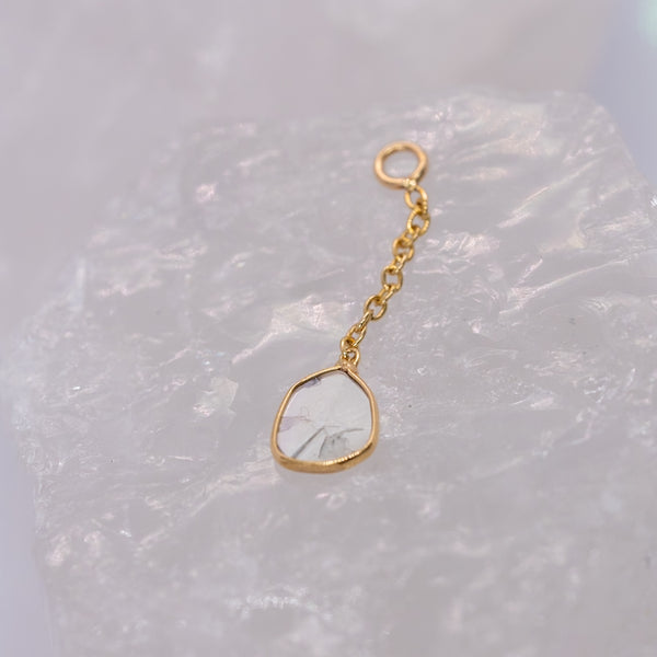 Quetzalli Jewelry White Diamond Charm