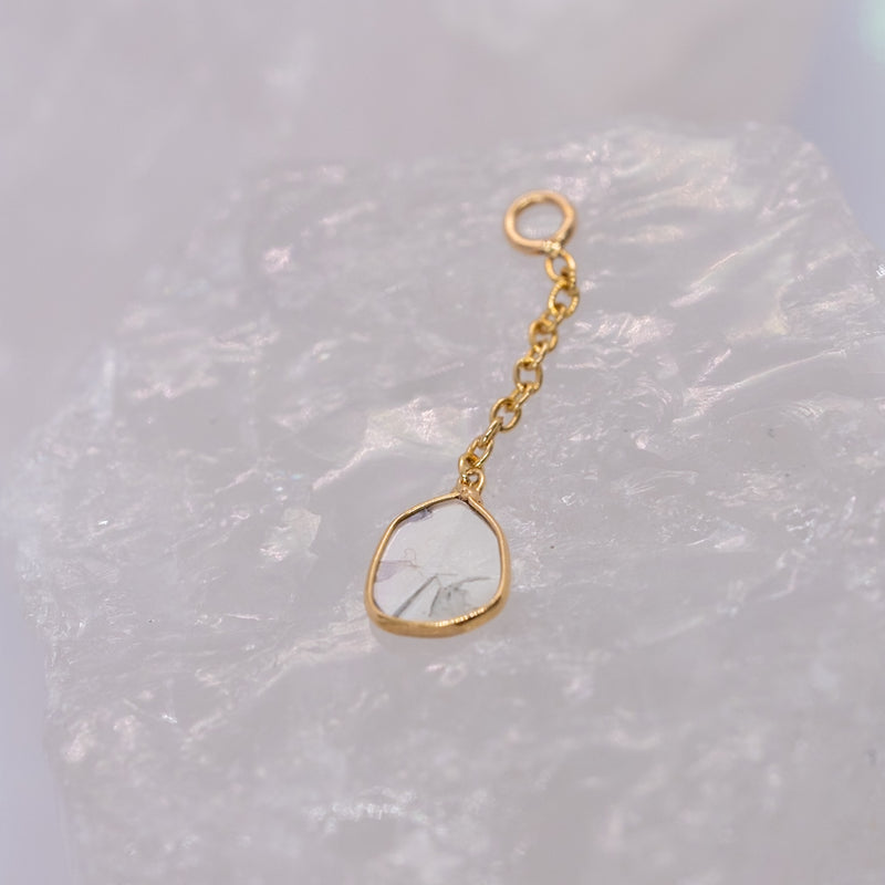 Quetzalli Jewelry White Diamond Charm