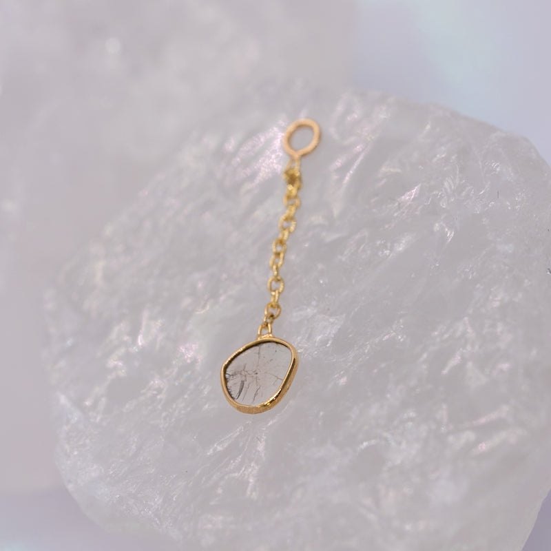 Quetzalli Jewelry White Diamond Charm