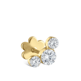 Maria Tash Invisible Set Three Diamond Curve Threaded Stud