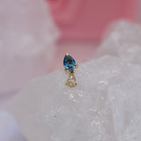 Pupil Hall Pair of Pears Pin End (Various Stone Options)