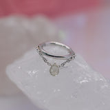 Pupil Hall Briolette Chained Easy Ring - Sapphire