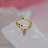 Pupil Hall Briolette Chained Easy Ring - Sapphire