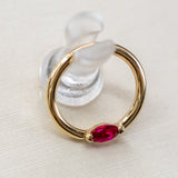 BVLA Fixed Ring with Closed Back Marquise V Prong (Orientation: Septum)