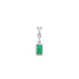 Modern mood Cascade 2 with Fluted Edge Baguette Charm - Colored Gemstone