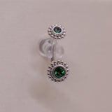 BVLA J Curved Barbell with Threaded 5mm Beaded Choctaw Top and Fixed 6mm Beaded Choctaw Bottom - Threaded