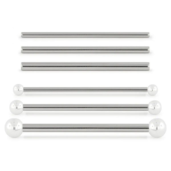 NeoMetal Titanium Threadless Straight Barbell Post Only