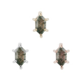 Buddha Jewelry OH HELL YES! Hex Cut Moss Agate Threadless End
