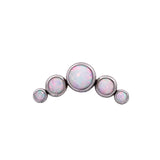Junipurr Jewelry Titanium Curved 5 Gem Cluster