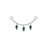 Modern Mood Chain with 3 Dripping Kite Gemstones