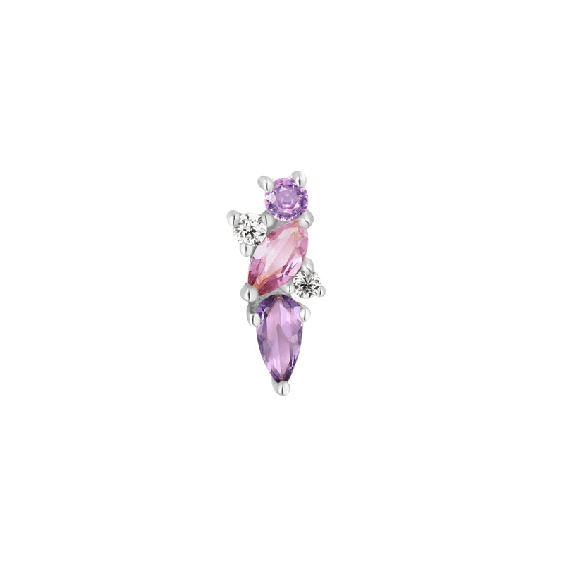 Buddha Jewelry Visionary-Amethyst +Pink Sapphire Threadless End