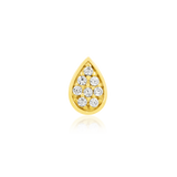 Junipurr Jewelry Gold Pear with Swarovski CZ Stone