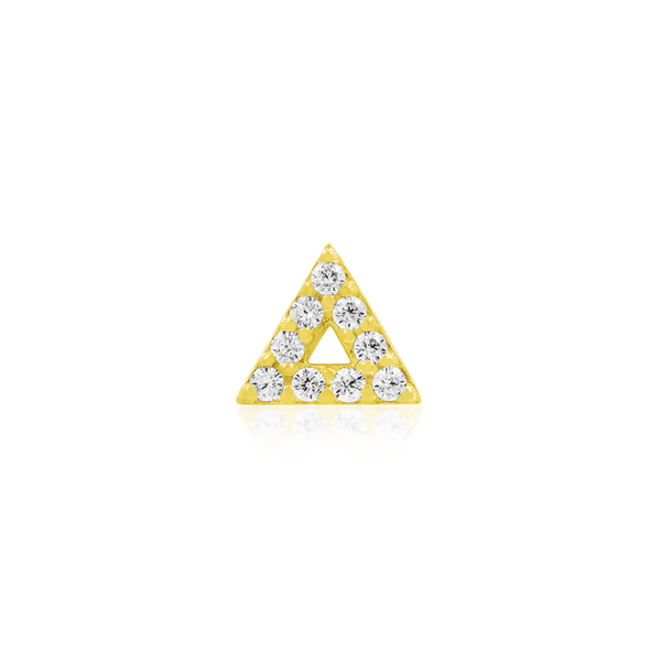 J-89 JUNIPURR GOLD TRIANGLE WITH CZ STONES
