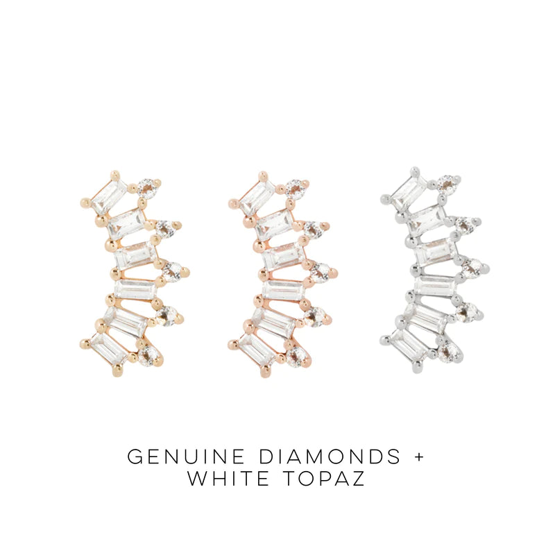 Buddha Jewelry GSTQ Genuine Diamond + Topaz Threadless End