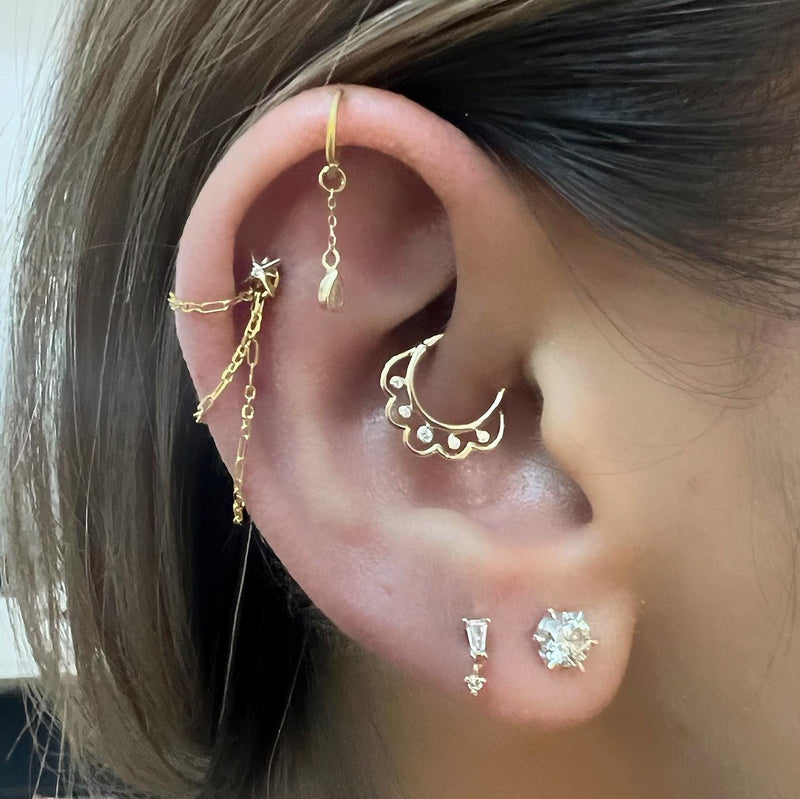 Buy RIOSO Helix Hoop Cartilage Earrings Stainless Steel Conch Tragus Piercing  Jewelry for Women Earring Set … at Amazon.in