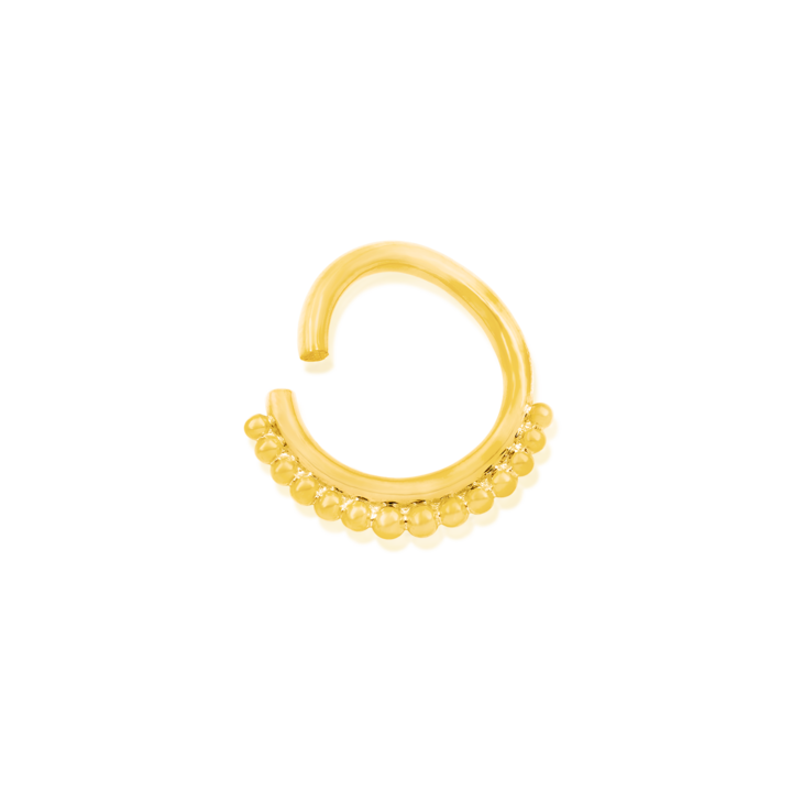 J-71 Junipurr Gold Beaded Seam Ring (Yellow Gold)