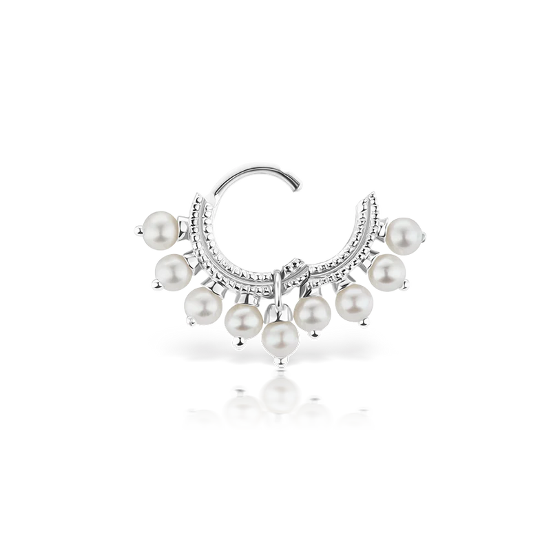 Maria Tash Pearl Coronet Hoop Earring – - Main Image