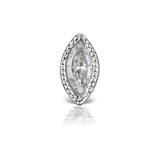 Maria Tash 4mm Scalloped Marquise Diamond Threaded Stud Earring