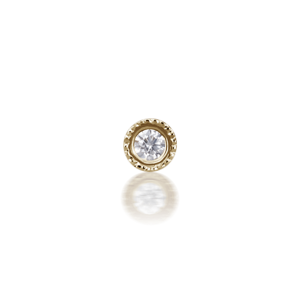 Maria Tash Scalloped Set Diamond Threaded Stud Earring (1.2MM,1.5MM,2MM)